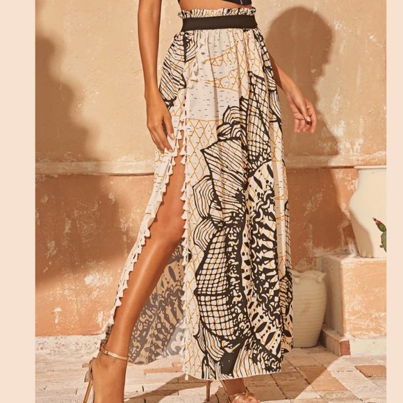 Tribal Print Breezy Skirt - Picture 1 of 3